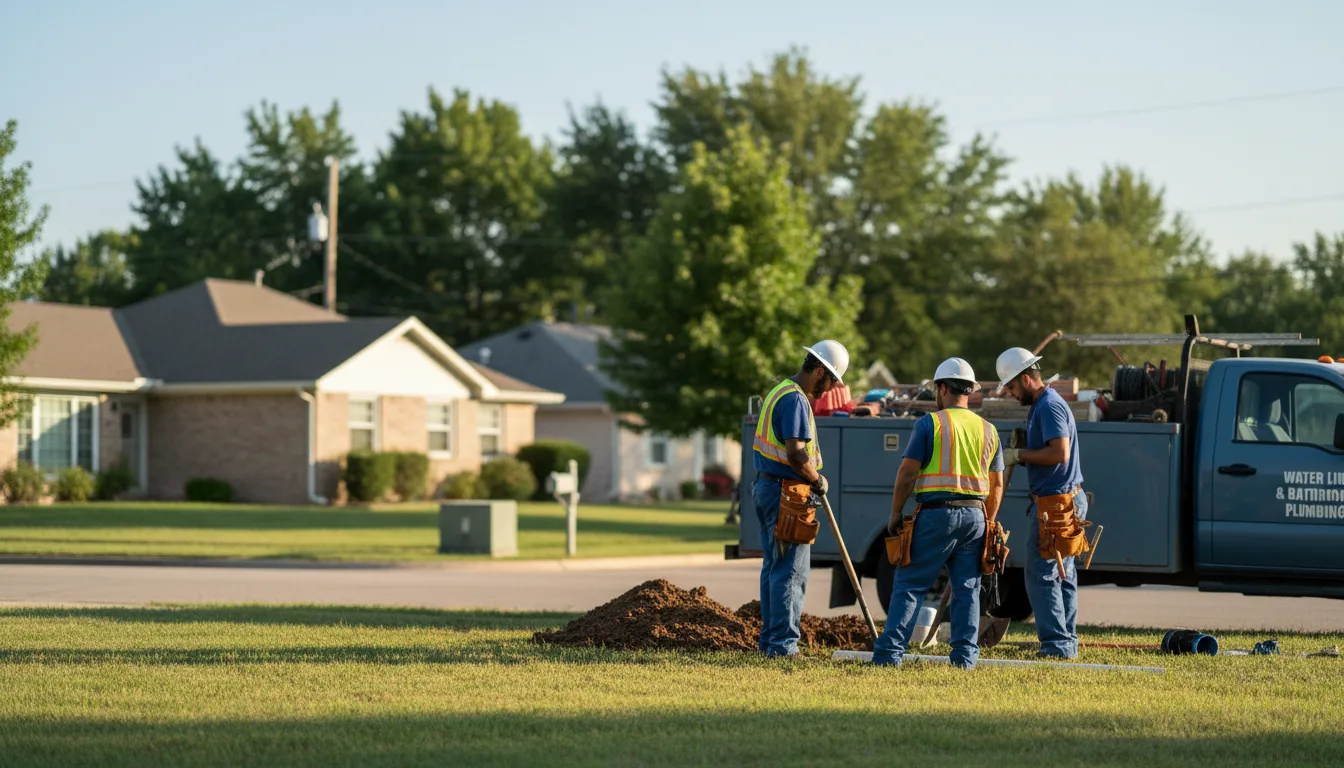 Residential water line and bathroom plumbing service in Brinkhaven, OH